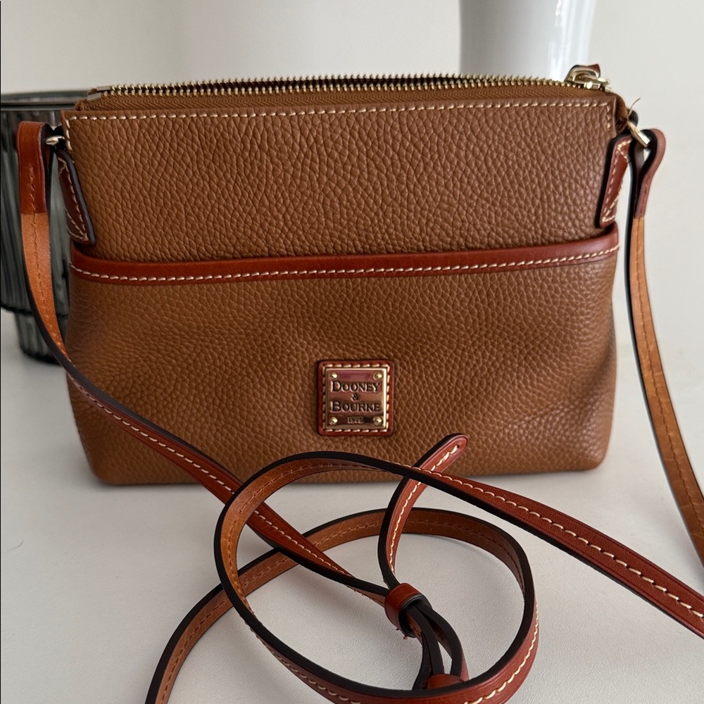 Dooney & Bourke brown Leather Crossbody Bag
